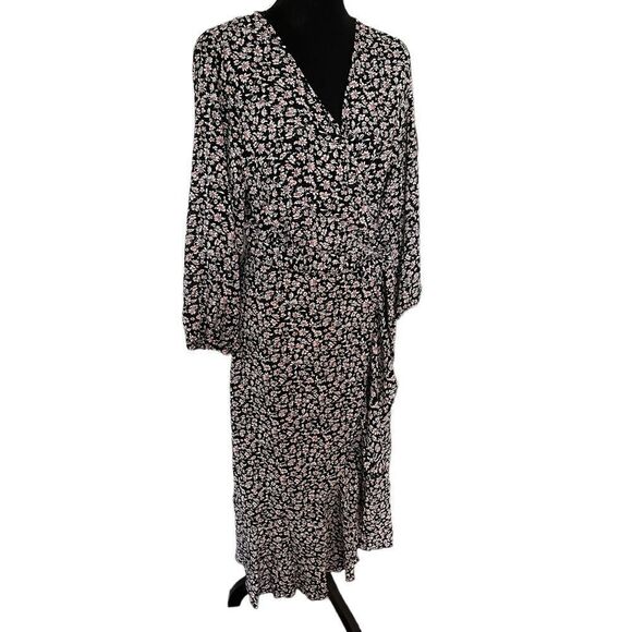 Floral wrap style maxi dress, size L - Picture 1 of 5